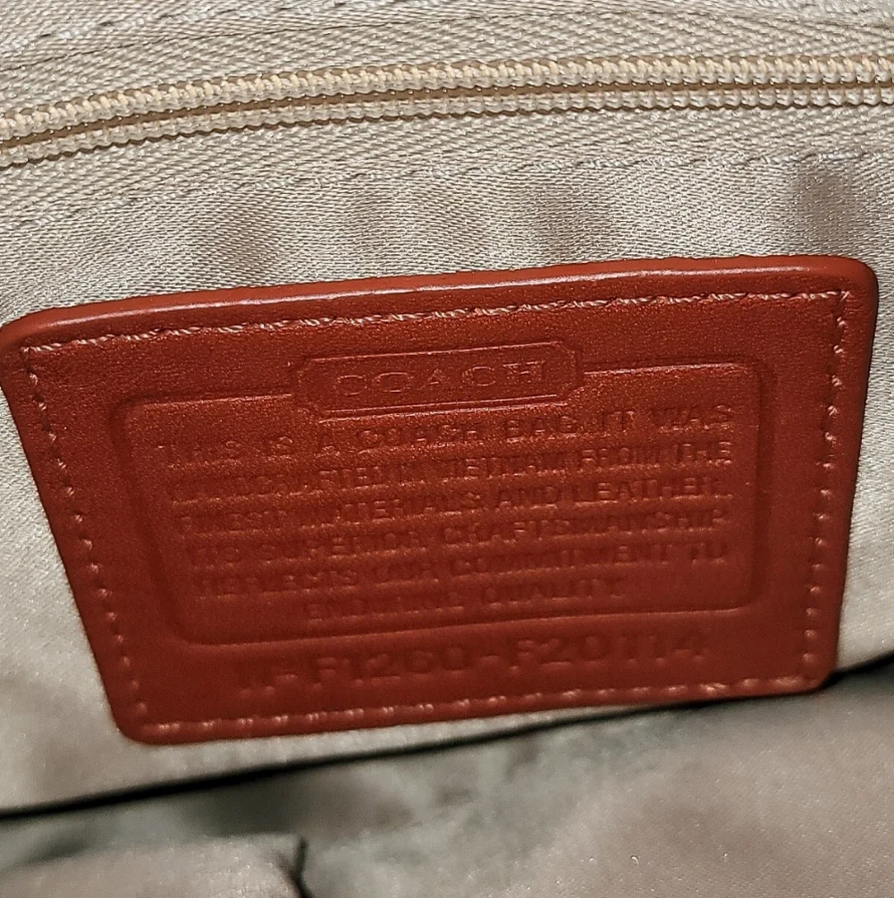 Coach Orange Leather Ashley Crossbody Hobo Bag